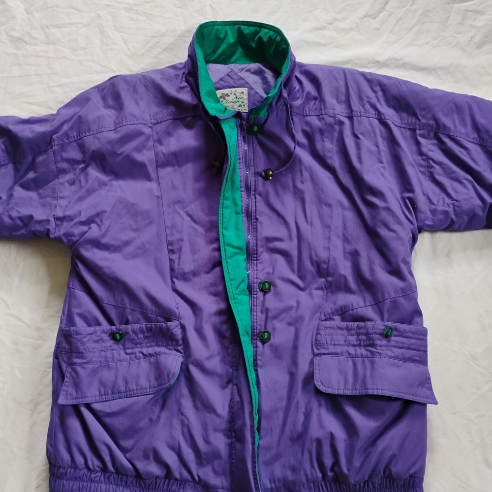 Vintage New Image Unisex Purple Ski Jacket Size 20W (2XL)